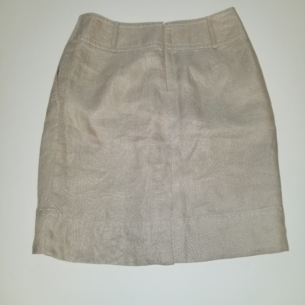 Banana Republic sz 0P Linen Tan Skirt belt loops